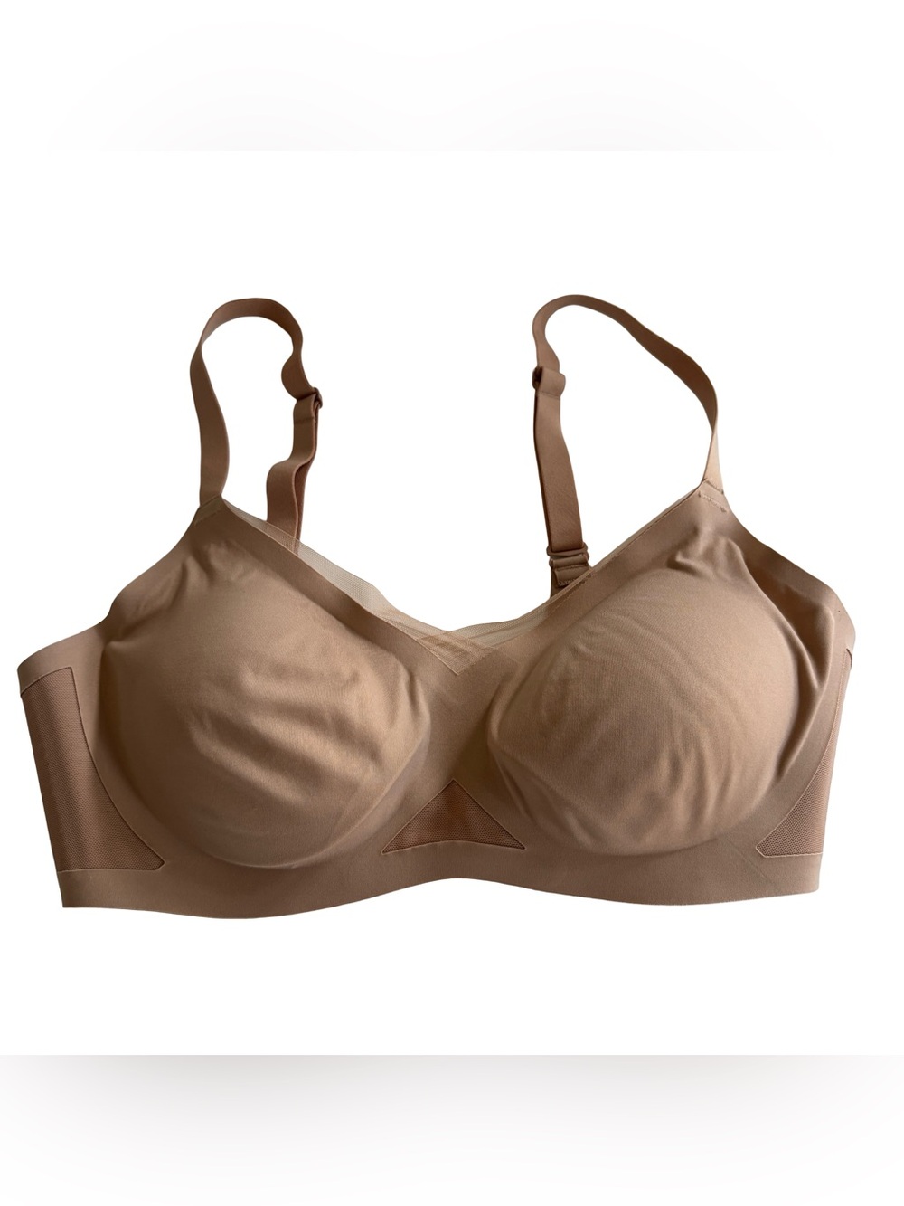 HoneyLove Womens Nude Crossover Bra Wireless Size Large 34 B/C
